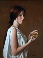 William Whitaker oil painting portrait on canvas. The secret